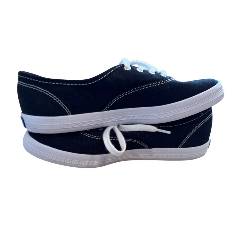 Keds Champion Black Canvas Low Top Sneakers‎ WF34100 Womens 5 Softerra Footbed - Picture 6 of 7